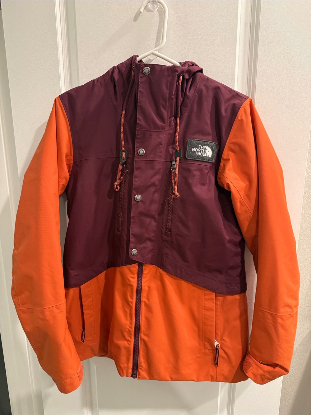 The North Face Women’s Two-Tone Maroon & Orange Superlu Snow Jacket
